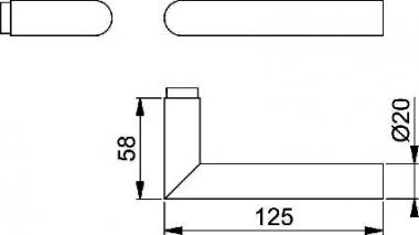 Trdrckerlochteil Ams.E1400Z - 1 ST  VA ma 4-KT.8mm DIN L/R HOPPE