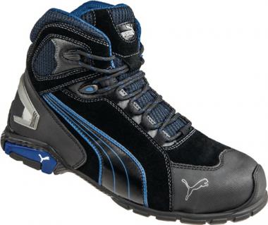 Sicherheitsstiefel Rio Black - 1 PA  Mid Gr. 47 schwarz/blau Leder S3 SRC EN20345