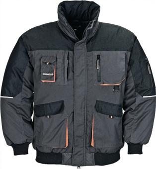 Pilotenjacke Gr.M dunkelgrau/schwarz/orange - 1 ST  TERRATREND