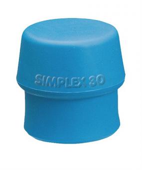 Schonhammerkopf SIMPLEX Kopf- - 1 ST  50mm TPE-soft blau weich HALDER