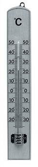 Zimmerthermometer Messber.-30 - 10 ST  b.50GradC H206xB35xT15mm Buche