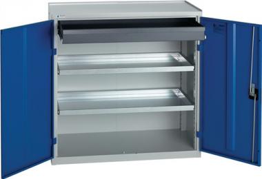 Werkzeug-/Beistellschrank - 1 ST  H1000xB1000xT500mm 1Schubl.2BD grau/blau STUMPF