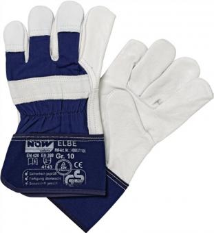 Handschuhe Elbe Gr.10 blau - 12 PA  Leder EN 388 PSA II PROMAT