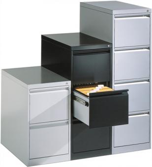 Hngeregistraturschrank H1357xB433xT590mm - 1 ST  1-bahnig lichtgrau 4 Schubl.