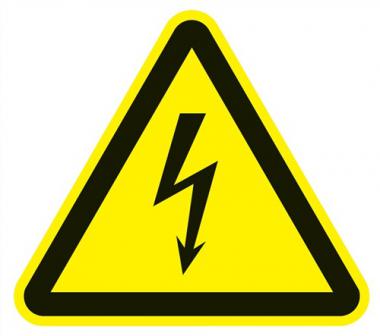 Warnzeichen ASR A1.3/DIN EN ISO - 1 ST  7010 200mm Warnung v.elektrischer Spannung Folie