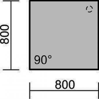 Volleckplatte Cyros B800xT800mm - 1 ST  Buchedekor m.Sttzfu 90