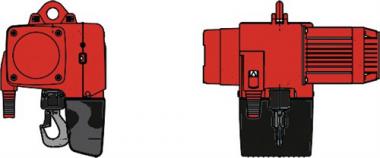Elektrokettenzug Trgf.1000 - 1 ST  kg Haupthub 4 m/min FEM Gruppe 2m Bgelaufhngung