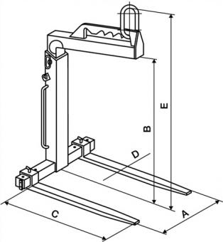 Krangabel Nutz-H.1300-2000mm - 1 ST  Trgf.2000kg m.manuellem Gewichtsausgleich