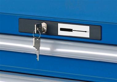 Schubladenschrank H1000xB717xT725mm - 1 ST  blau 7Schubl.Vollauszug,KeyLock