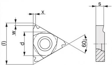 Wendeschneidplatte 16ER125 - 2 ST  ISO PK30 re.Auen PROMAT