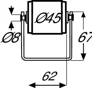 Rollenleiste schwer L.3600mm - 1 ST  Stahl-Zylinderrollen D.45mm Rollenteilung 72mm