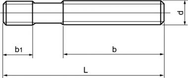 Stiftschraube DIN6379 M16x500mm - 1 ST  vergtet auf 8.8 AMF