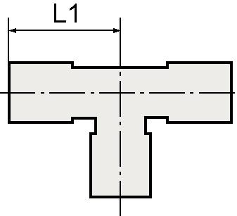 T-Steckverbindung Blaue Serie - 10 ST  2x10/1x8mm L1 27,9mm RIEGLER