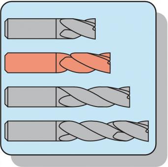 Minibohrnutenfrser D.4,5mm - 1 ST  HSS-Co8 TiCN Weldon Z.3 kurz PROMAT