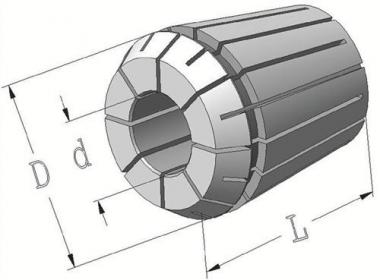 Spannzange Typ ER 25/430 - 1 ST  E Spann-D.9mm PROMAT