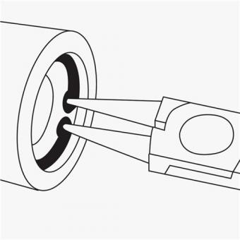 Przisionssicherungsringzange - 1 ST  J 1 f.Bohrungen D.12-25mm m.Spreizbegrenzung