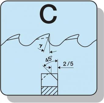 Metallkreissgeblatt Form C D.315mm - 1 ST  B.2,5mm HSS-Co Bohrungs-D.32mm Z.120 PROMAT