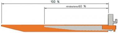 Gabelverlngerung Zinkenquerschn.B150xH50mm - 1 PA  Gesamt-L.2000mm offen gelborange
