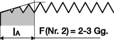 Handgewindebohrer DIN 2181 Fertigschneider - 1 ST  Nr.2 M16x1,5mm HSS ISO2 (6H) PROMAT