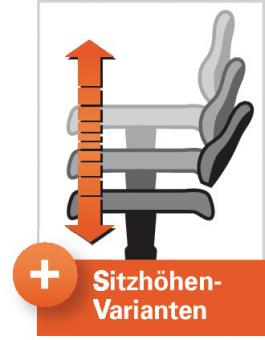 Arbeitsdrehstuhl PROMAT Bodengleiter - 1 ST  Integralschaum schwarz 440-620mm PROMAT